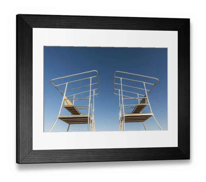 Framed Print : USA, Massachusetts, Duxbury. Duxbury Beach, lifeguard towers Framed Print : USA, Massachusetts, Duxbury. Duxbury Beach, lifeguard towers