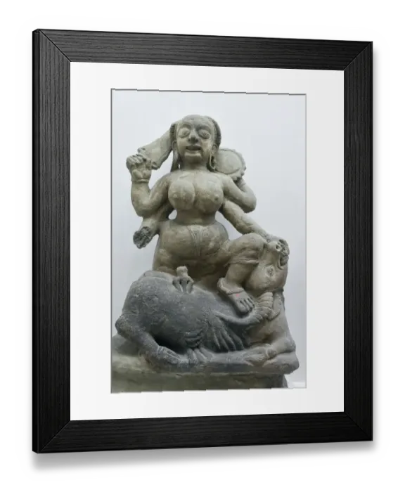 Framed Print : Stone carving at the museum of Mahasthangarh, one of the earliest urban archaeological Framed Print : Stone carving at the museum of Mahasthangarh, one of the earliest urban archaeological