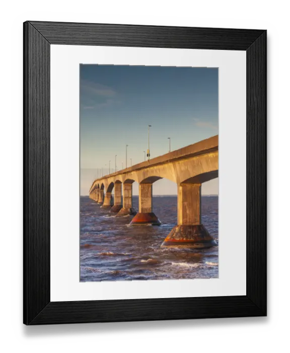 Framed Print : Canada, Prince Edward Island, Borden. Confederation Bridge Framed Print : Canada, Prince Edward Island, Borden. Confederation Bridge