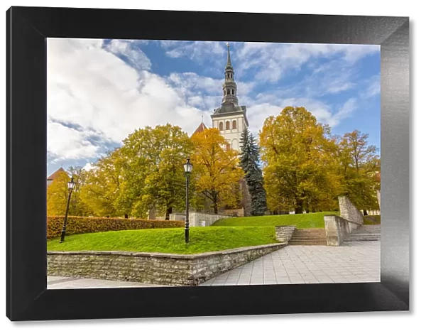 Baltic States, Estonia, Tallinn. St. Nicholas church steeple