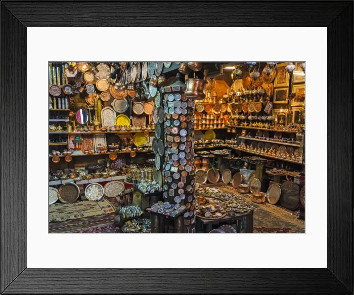 Framed Print : Shops on coppersmith street in old town, Sarajevo, Bosnia and Herzegovina