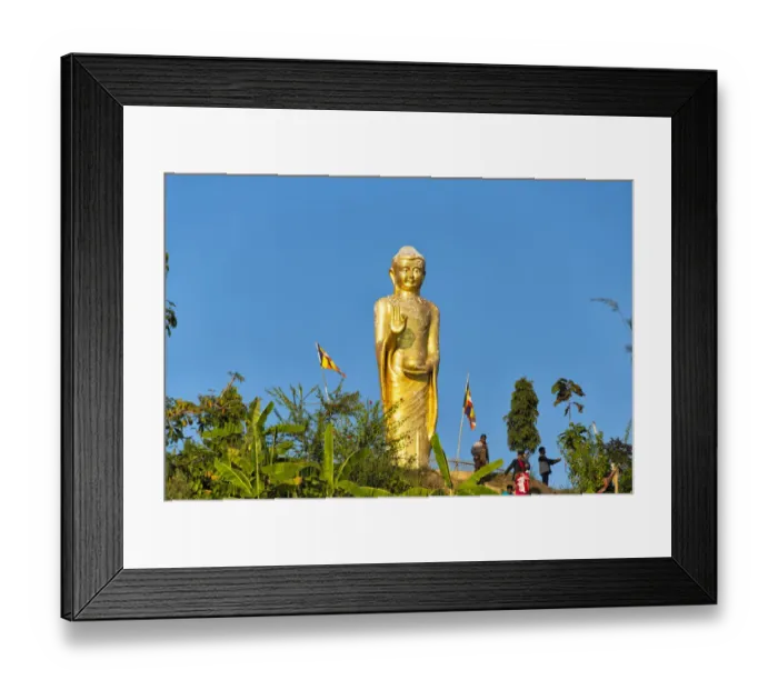 Framed Print : A golden statue of Buddha on the bank of Kaptai Lake, Rangamati, Chittagong Division Framed Print : A golden statue of Buddha on the bank of Kaptai Lake, Rangamati, Chittagong Division
