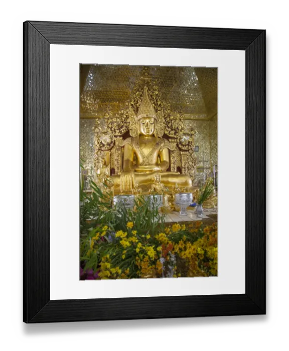 Framed Print : Kuthodaw Pagoda in Mandalay, Myanmar