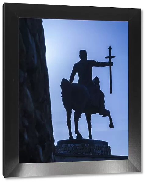 Georgia, Kakheti, Telavi. Statue of King Erekle II