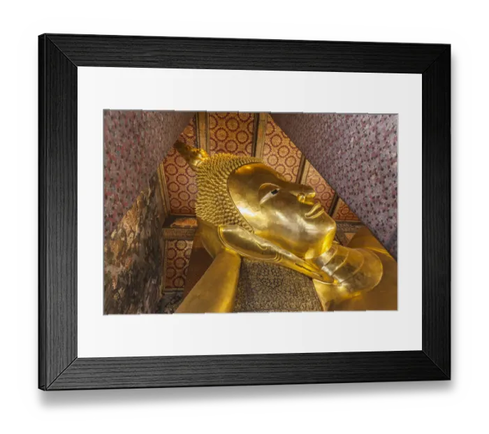 Framed Print : Thailand, Bangkok. Ko Ratanakosin, Wat Pho, Reclining Buddha