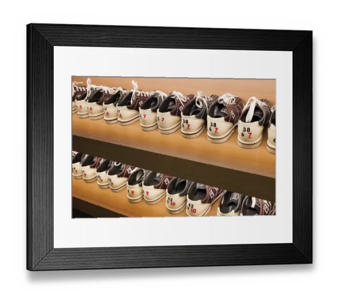 Framed Print : Bowling shoes