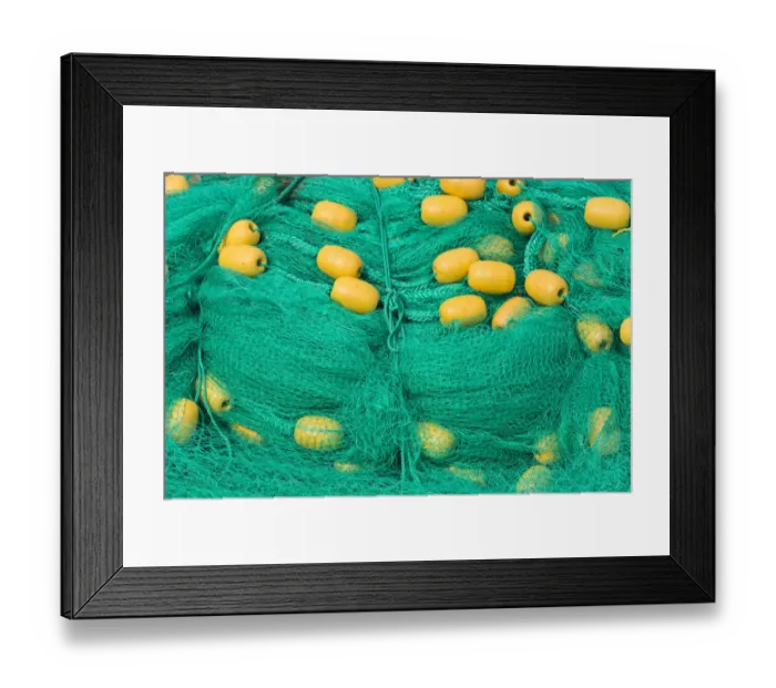 Framed Print : Fish net on the shore of Sayram Lake, Yining (Ghulja), Xinjiang Province, China