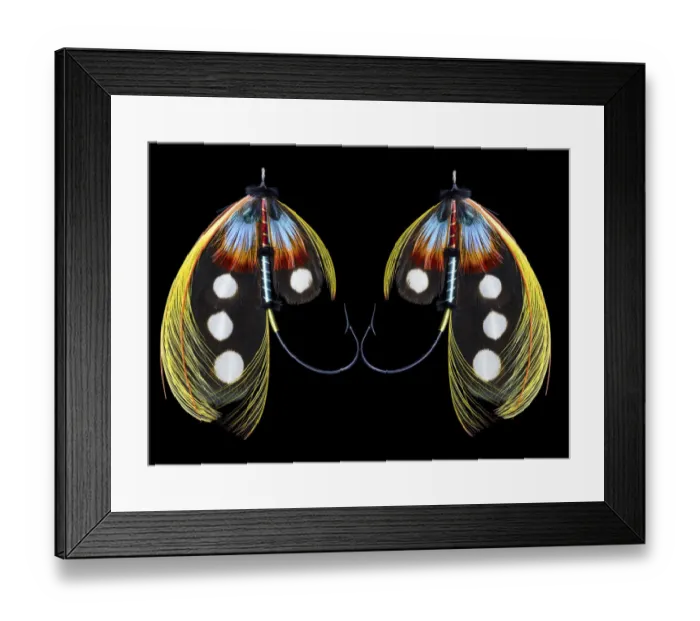 Framed Print : Atlantic Salmon Fly designs Western Illusion Framed Print : Atlantic Salmon Fly designs Western Illusion