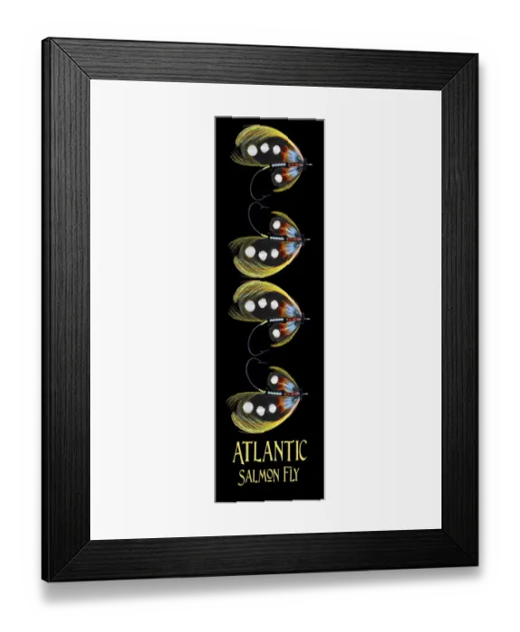Framed Print : Atlantic Salmon Fly designs