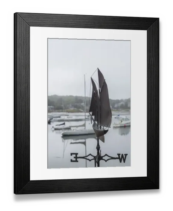 Framed Print : USA, Massachusetts, Cape Ann, Gloucester. Annisquam Harbor, boats in fog Framed Print : USA, Massachusetts, Cape Ann, Gloucester. Annisquam Harbor, boats in fog