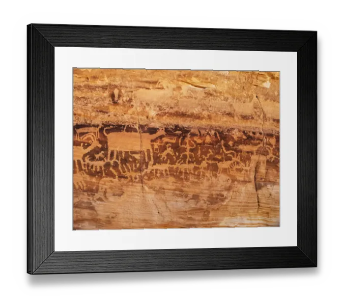 Framed Print : USA, Nevada, Mesquite. Gold Butte National Monument, Anasazi Petroglyphs and Kohta Circus Framed Print : USA, Nevada, Mesquite. Gold Butte National Monument, Anasazi Petroglyphs and Kohta Circus