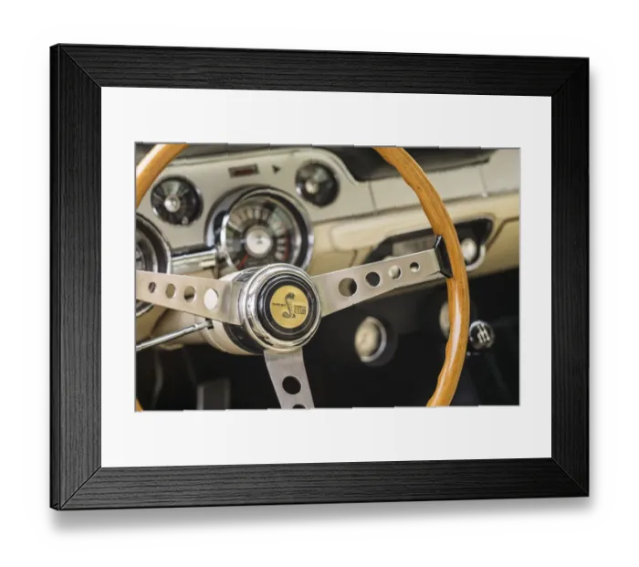 Framed Print : USA, Massachusetts, Essex. Antique cars, Shelby Cobra GT 500, steering wheel interior Framed Print : USA, Massachusetts, Essex. Antique cars, Shelby Cobra GT 500, steering wheel interior