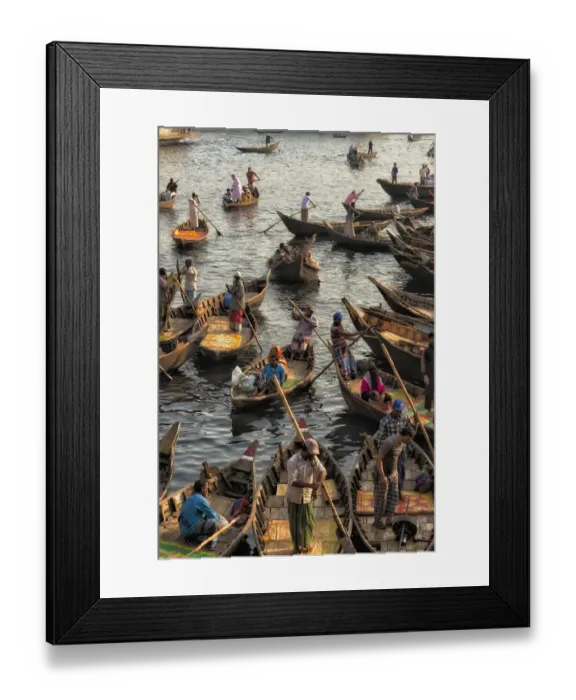 Framed Print : Ferry boats on Buriganga River at Sadarghat (City Wharf), Dhaka River Port, Dhaka Framed Print : Ferry boats on Buriganga River at Sadarghat (City Wharf), Dhaka River Port, Dhaka