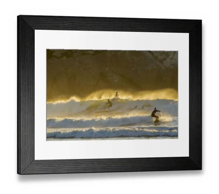Framed Print : USA, California, San Luis Obispo County. Surfers at sunset Framed Print : USA, California, San Luis Obispo County. Surfers at sunset
