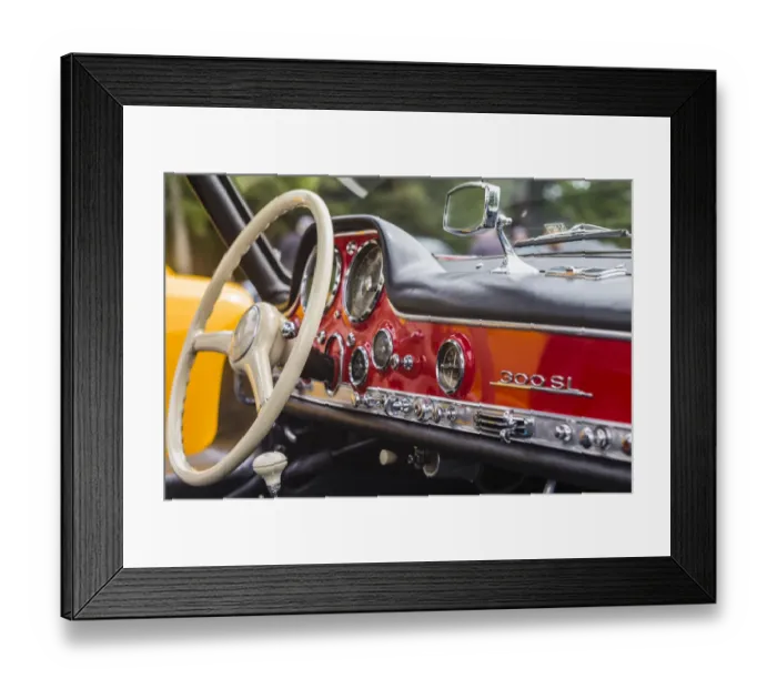 Framed Print : USA, Massachusetts, Essex. Antique cars, detail of 1950 s-era Mercedes Gullwing Framed Print : USA, Massachusetts, Essex. Antique cars, detail of 1950 s-era Mercedes Gullwing