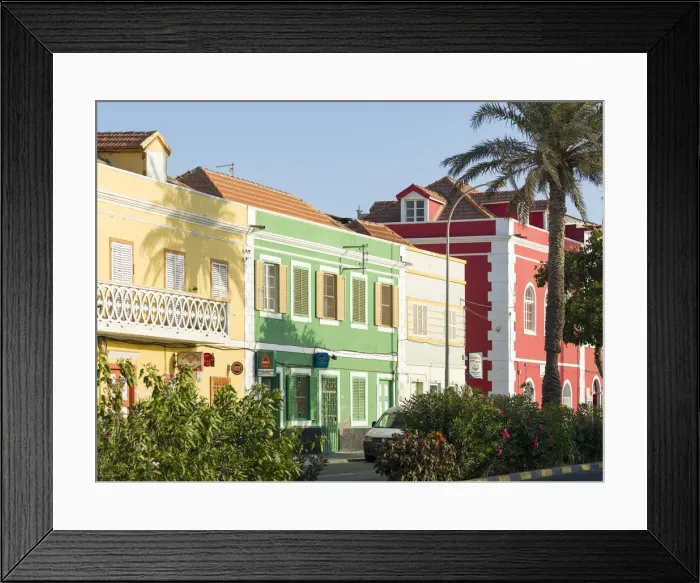 Framed Print : Rua de Praia or Avenida da Republica with old townhouses of trading companies (armazens)