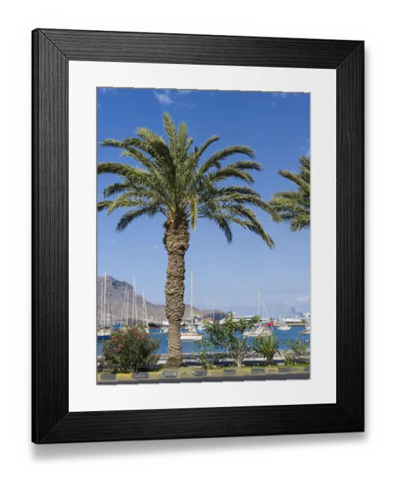 Framed Print : View of Marina and Porto Grande. City Mindelo, a seaport on the island Sao Vicente Framed Print : View of Marina and Porto Grande. City Mindelo, a seaport on the island Sao Vicente