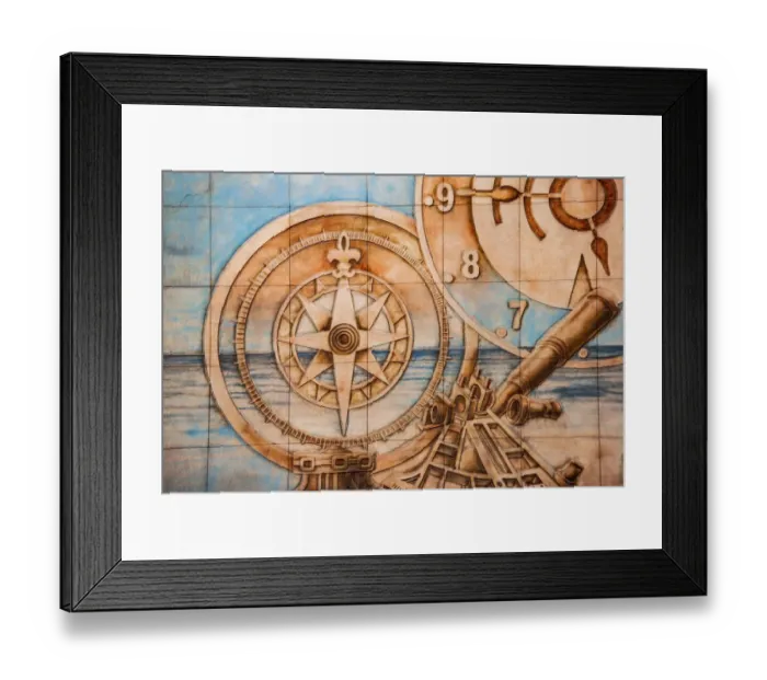 Framed Print : Nile River Expedition, Lower Egypt, Cairo. Mural of compass Framed Print : Nile River Expedition, Lower Egypt, Cairo. Mural of compass
