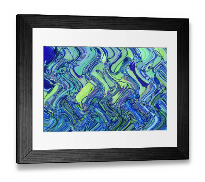 Framed Print : Blue and Green Abstract Framed Print : Blue and Green Abstract