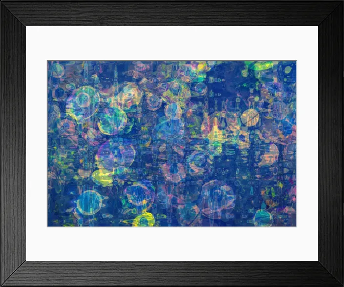 Framed Print : Abstract Blue Circles Framed Print : Abstract Blue Circles