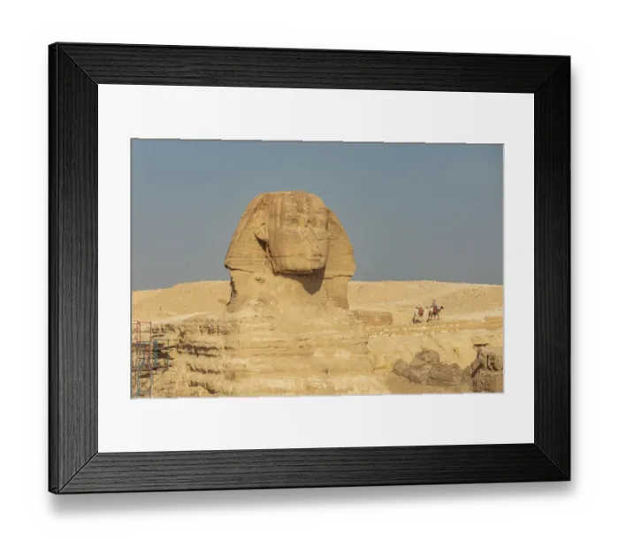 Framed Print : Africa, Egypt, Cairo. Giza plateau. Great Sphinx of Giza