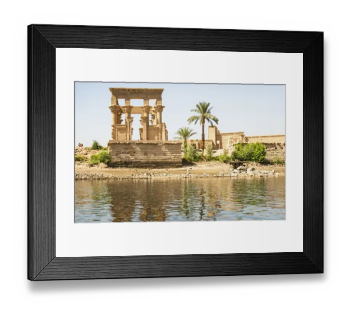 Framed Print : Upper Egypt, Aswan between the two dams, Philae Temple of Isis, Trajans Kiosk