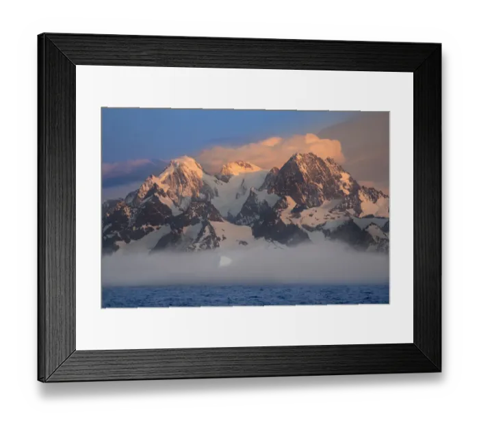 Framed Print : Antarctica, South Georgia Island, Coopers Bay. Iceberg and mountains at sunrise Framed Print : Antarctica, South Georgia Island, Coopers Bay. Iceberg and mountains at sunrise