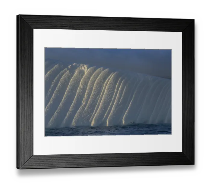 Framed Print : Antarctica, South Georgia Island, Coopers Bay. Iceberg at sunrise