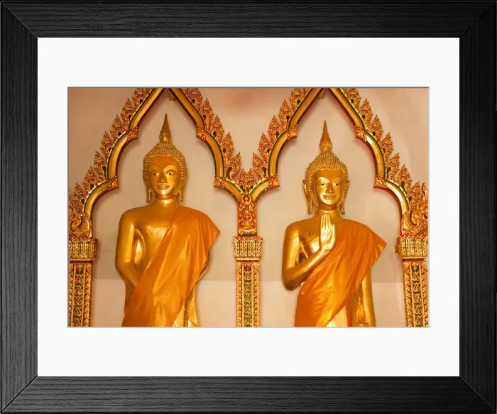 Framed Print : Thailand. Buddha statues in temple Framed Print : Thailand. Buddha statues in temple
