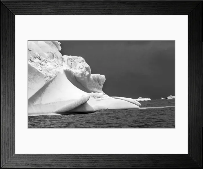 Framed Print : Floating blue iceberg Floating sea water Charlotte Bay, Antarctica