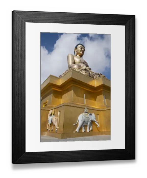 Framed Print : Bhutan, Thimphu. Kuensel Phodrang, aka Buddha Point, home to the largest Buddha statue in Framed Print : Bhutan, Thimphu. Kuensel Phodrang, aka Buddha Point, home to the largest Buddha statue in
