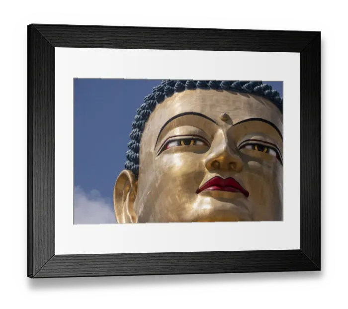 Framed Print : Bhutan, Thimphu. Kuensel Phodrang, aka Buddha Point, largest Buddha statue in the country