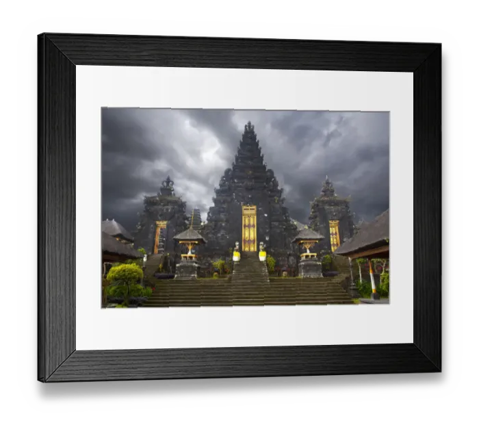 Framed Print : Indonesia, Bali. Front of Besakih Temple