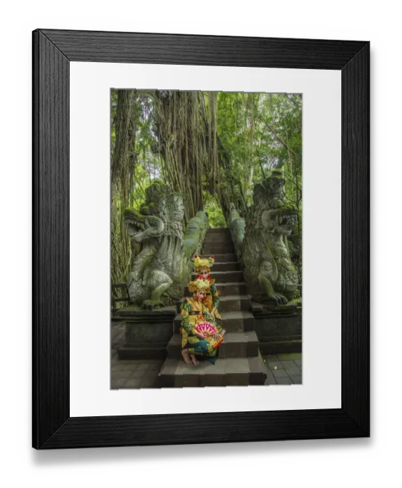 Framed Print : Indonesia, Bali, Ubud. Balinese dancers at Hindu temple. (MR) Framed Print : Indonesia, Bali, Ubud. Balinese dancers at Hindu temple. (MR)