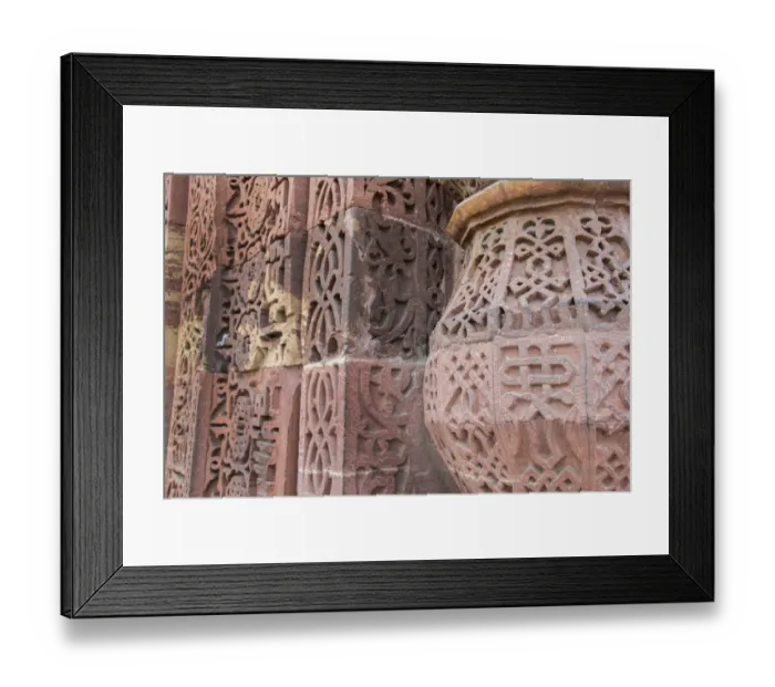 Framed Print : India, Delhi. Qutub Minar, circa 1193, one of earliest known samples of Islamic Framed Print : India, Delhi. Qutub Minar, circa 1193, one of earliest known samples of Islamic