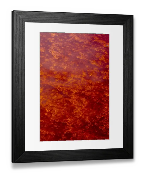 Framed Print : Africa, Tanzania, Aerial view of patterns of red algae and salt formations in shallow
