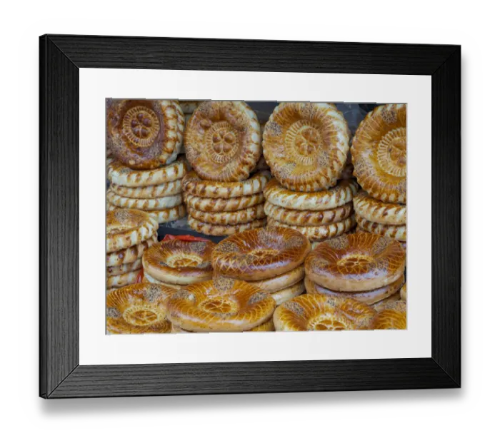 Framed Print : Traditional bread called Lepjoschka. Jayma Bazaar, one of the greatest traditional Framed Print : Traditional bread called Lepjoschka. Jayma Bazaar, one of the greatest traditional