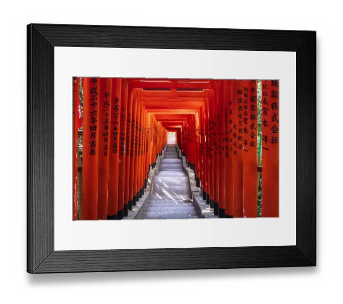 Framed Print : Famous Torii, or gates of the entrance to the Hie Shrine in Tokyo, Japan Framed Print : Famous Torii, or gates of the entrance to the Hie Shrine in Tokyo, Japan