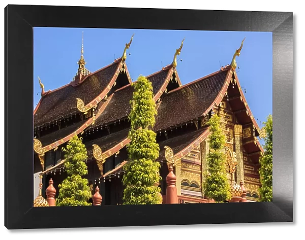Thailand. Royal Park Ratchaphruek. Roof of a temple
