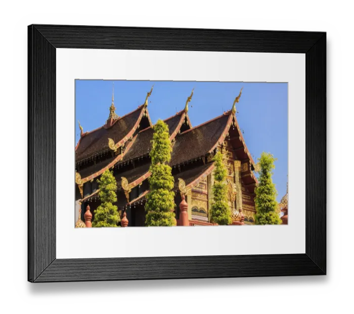 Framed Print : Thailand. Royal Park Ratchaphruek. Roof of a temple Framed Print : Thailand. Royal Park Ratchaphruek. Roof of a temple