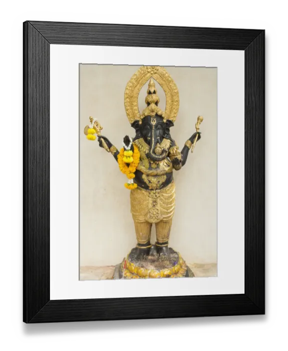 Framed Print : Thailand, Bangkok, Chinatown. Statue of the elephant god, Ganesha