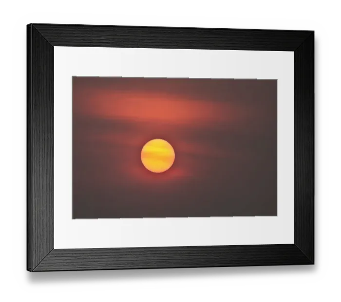 Framed Print : Thailand, Bangkok. Sunset in a hazy sky Framed Print : Thailand, Bangkok. Sunset in a hazy sky