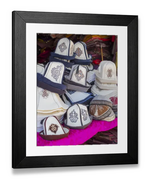 Framed Print : Kalpak (Al-Kalpak), the traditional felt hat of Kyrgyzstan Framed Print : Kalpak (Al-Kalpak), the traditional felt hat of Kyrgyzstan