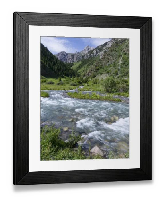 Framed Print : Landscape in the National Park Besch Tasch in the Talas Alatoo mountain range Framed Print : Landscape in the National Park Besch Tasch in the Talas Alatoo mountain range