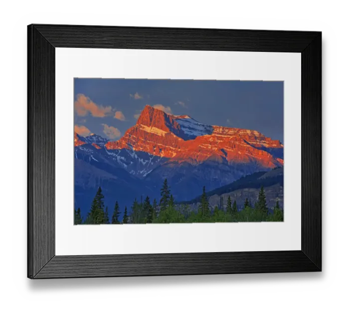 Framed Print : Canada, Alberta. Canadian Rocky Mountains at sunrise. Credit as Framed Print : Canada, Alberta. Canadian Rocky Mountains at sunrise. Credit as