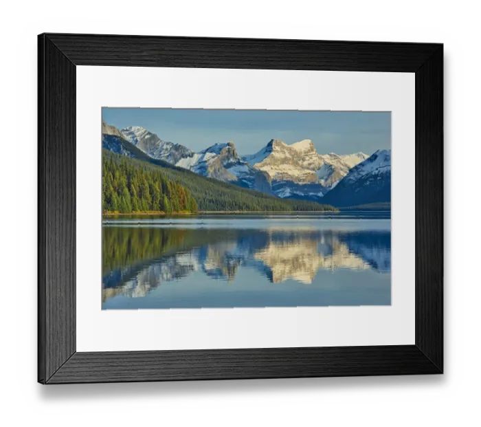 Framed Print : Canada, Alberta, Jasper National Park. Reflections in Maligne Lake Framed Print : Canada, Alberta, Jasper National Park. Reflections in Maligne Lake