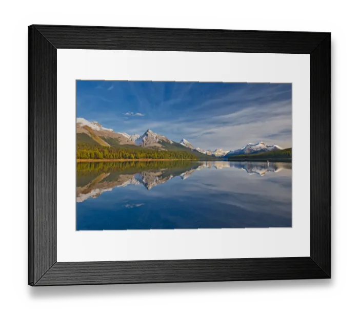 Framed Print : Canada, Alberta, Jasper National Park. Reflections in Maligne Lake Framed Print : Canada, Alberta, Jasper National Park. Reflections in Maligne Lake