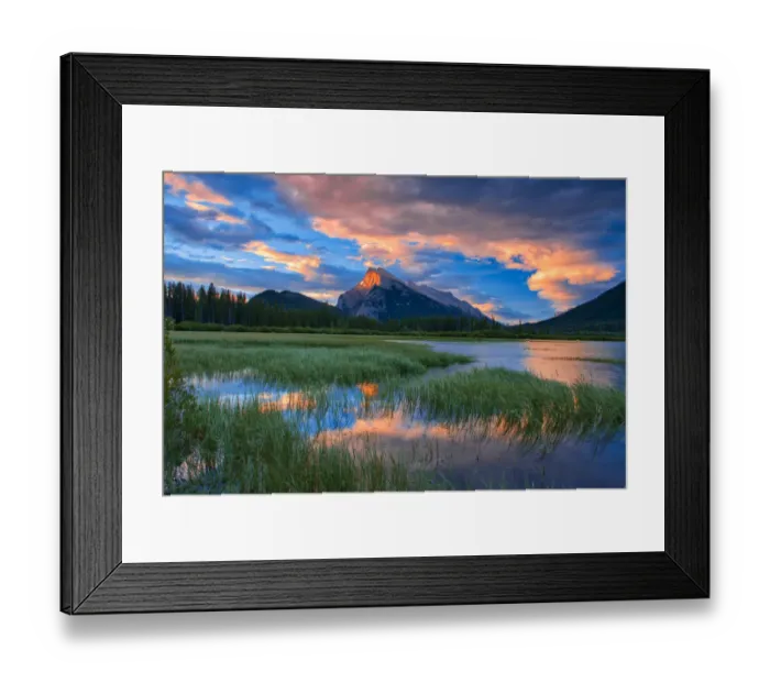 Framed Print : Canada, Alberta, Banff National Park. Vermillion Lakes and Mt. Rundle at sunrise Framed Print : Canada, Alberta, Banff National Park. Vermillion Lakes and Mt. Rundle at sunrise