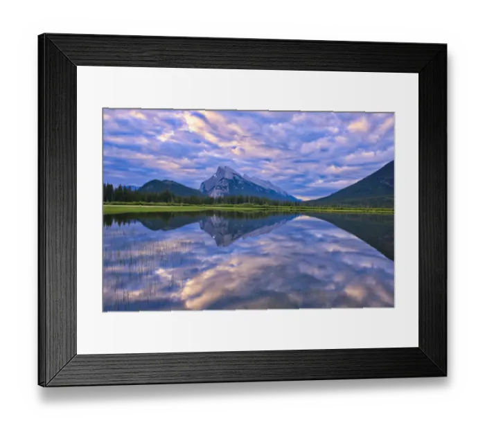 Framed Print : Canada, Alberta, Banff National Park. Reflections in lake at sunrise