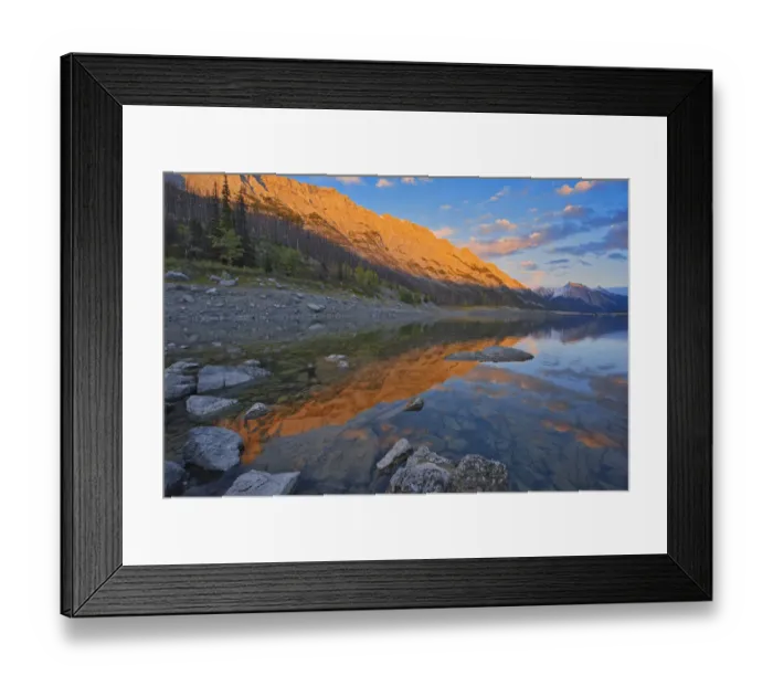 Framed Print : Canada, Alberta, Jasper National Park. Sunset on Medicine Lake Framed Print : Canada, Alberta, Jasper National Park. Sunset on Medicine Lake